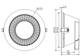 Downlight 8,5W 3000K 80° IP65 Hvid