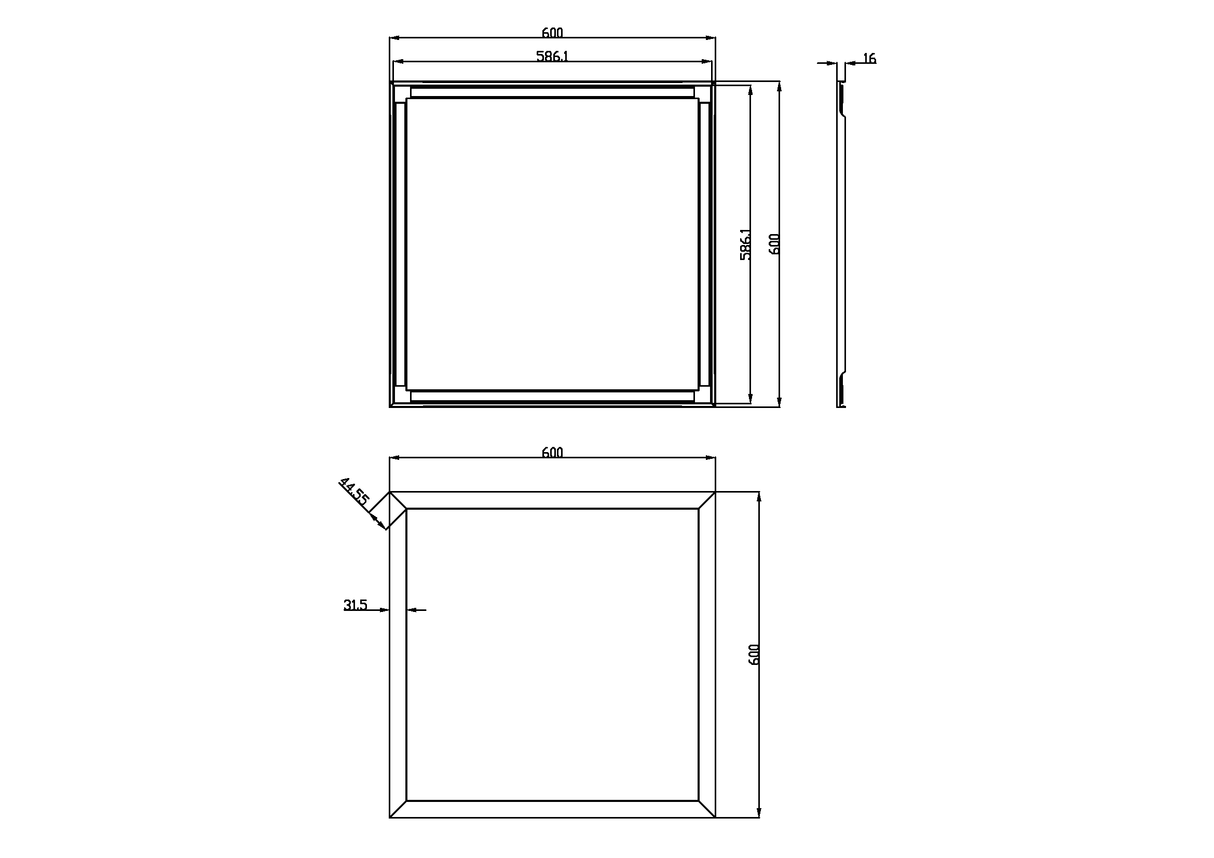 CELTIS 2.0 Dampa panel 600x600 34W 3000K/4000K 120lm/W, Hvid RAL9010, Prismatic UGR19, SDCM3, Uden driver (800mA 36VDC)