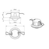 BEG - DALI-2-Multi sensor - PD2N-BMS-i DALI-2 - indbygning - Kun til brug med DALI-2 BMS/CTS
