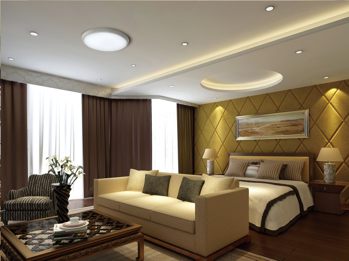 ROSA Plafond 25W, 3000/4000/5700K, Hvid, Ø300mm, Justerbar sensor
