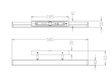 AVENA SPEJL LED 10W CCT 3000/4000/5700K, 1020-1150lm, 580mm, Hvid