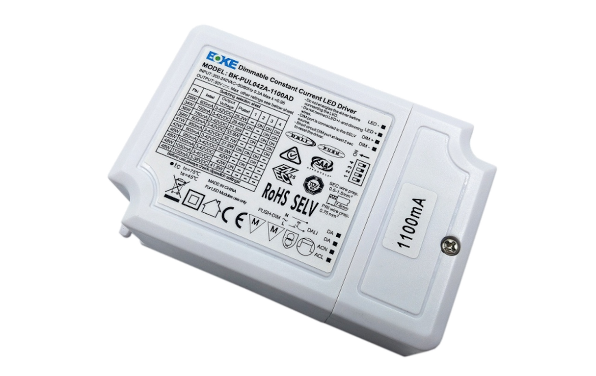 Boke LED Driver for CELTIS 2.0, Flicker free, 1-10V dim, med Connectionbox, preset 800mA