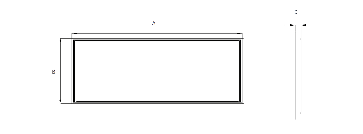 CELTIS 2.0 Troldtekt panel 315x915 36W 3000K/4000K 3600/3700lm, Hvid RAL9003, Prismatic UGR19, SDCM3, Uden driver (800mA 36VDC), inkl. fjedre
