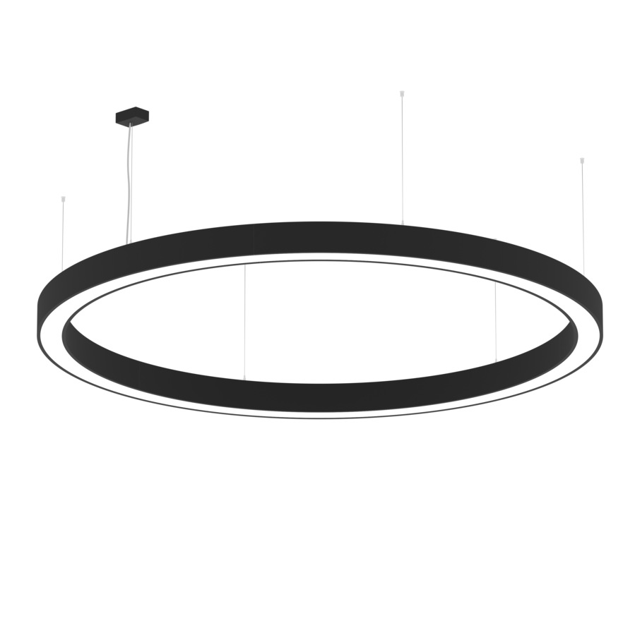 SALVIA RING DI 220W 3000K 23700lm, DALI, Ø2100, Sort (3 moduler)