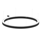 SALVIA RING DI/IN 267W 3000K 25660Im, DALI, Ø1600, Sort, 35% op, 65% ned.