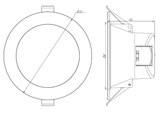 ILEX 10W CCT 3000/4000/5700K 90° CRI80 IP54, Ø115, Hulmål Ø90-95