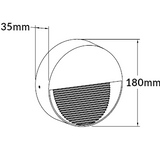 ISKAR Væglampe 8W 3000K, CRI80, IP65, IK08, Sort, Ø180*B35mm