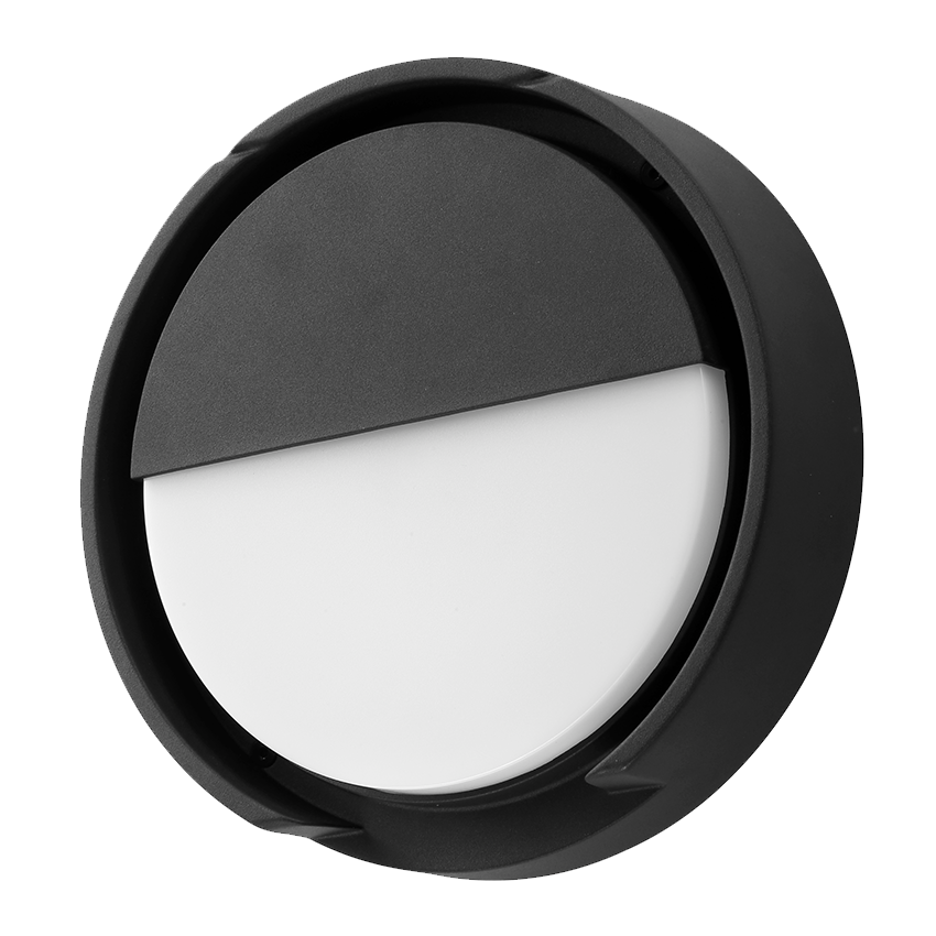 KUPA Væglampe Halvafskærmet 9W 3000/4000K, IP66, IK10, Alu, Sensor-ready