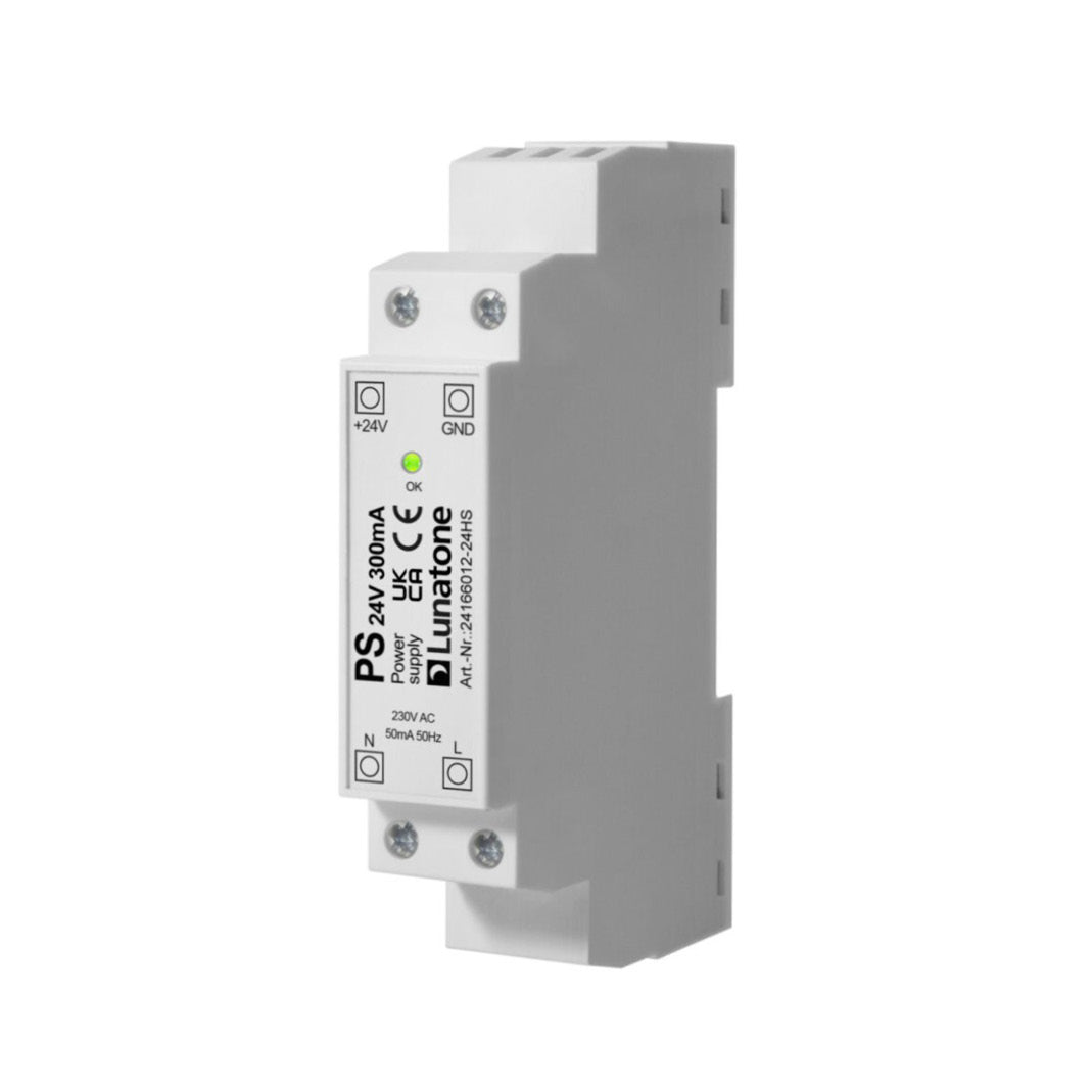 PS 24Vdc strømforsyning 300mA, DIN Skinne 1M