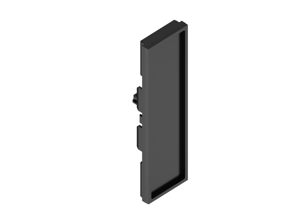 X26 - Endestykke for up/down skinne, Sort (Sæt a 2 stk)