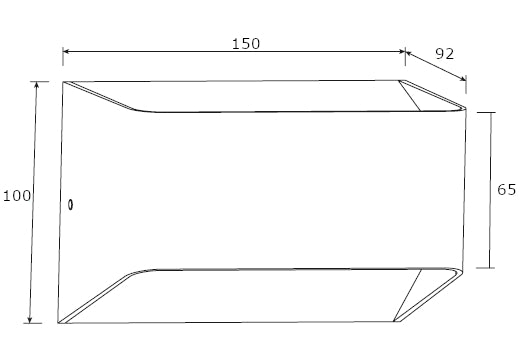 SAVA Væglampe up/down, 10W 3000K, CRI80, IP54, Sort, inkl. driver