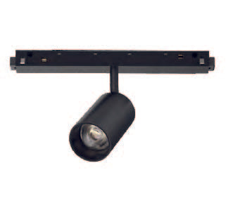 X26 - Skinnespot lille 3W, 180lm, 3000K, 30°, DALI, Sort