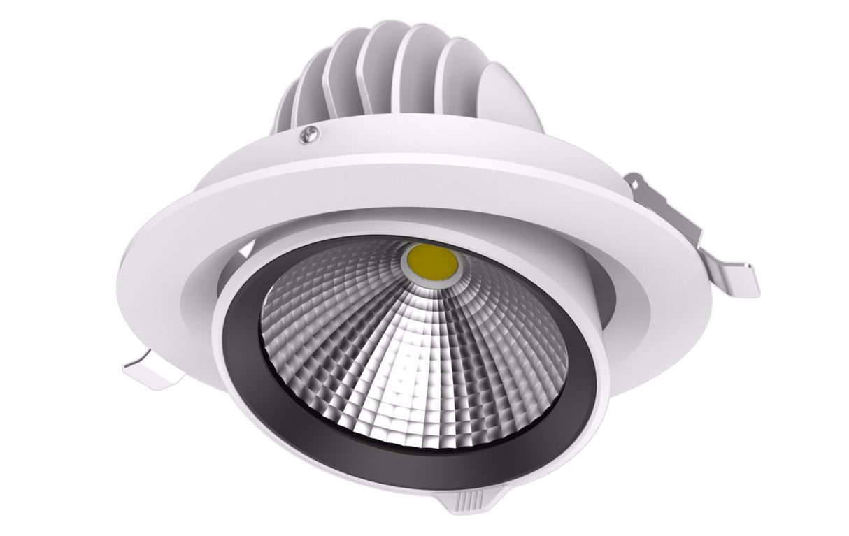 TILIA Downlight Kip 20W 3000K 1840lm, CRI90, DALI, 60°, Ø145, Hulmål Ø120-130