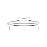 TULIPA 10/13/16W CCT 3000/4000/5700K, 120°, CRI90, IP20, Ø235, Hulmål Ø65-205