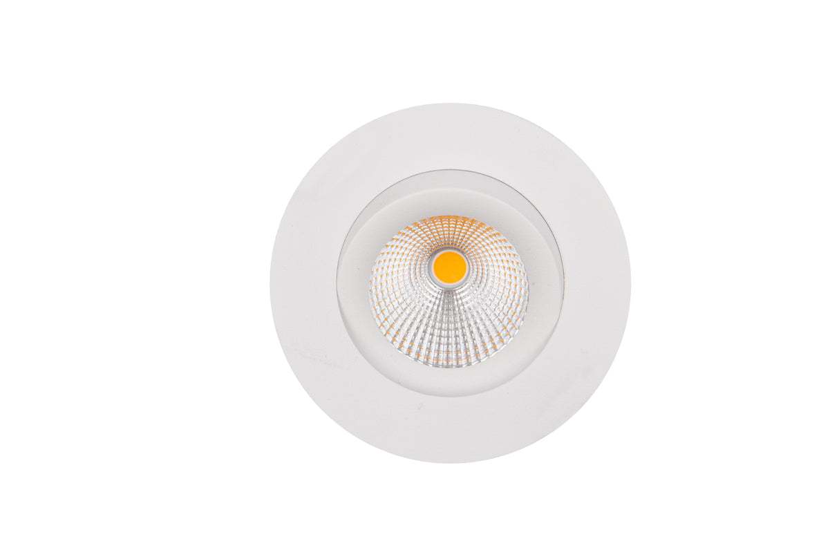 TOONA 8W 570lm DTW 2000-3000K Hvid, RA>90, Ø93, Hulmål Ø76-83, Triac/fase dæmp, (Pk. a´ 10stk)