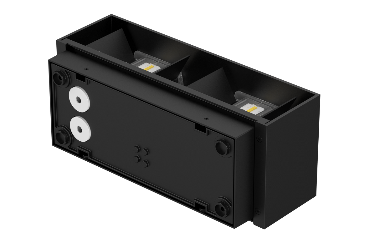 ARNO Væglampe up/down, 15°~120°, 10W 3000K, CRI80, IP65, Sort