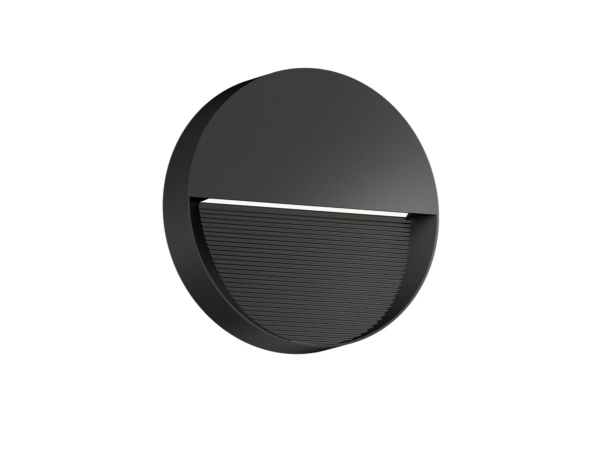 ISKAR Væglampe 8W 3000K, CRI80, IP65, IK08, Sort, Ø180*B35mm