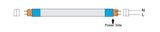 T5 LED rør 1500mm 25W 6000K frost 160lm/w
